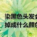 染黑色头发会掉成什么颜色（头发染成黑色会掉成什么颜色）