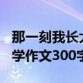 那一刻我长大了300作文（那一刻我长大了小学作文300字以上）