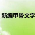 新编甲骨文字典（关于新编甲骨文字典简介）