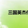 三国英杰传攻略（怎么过三国英杰传）