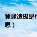 登峰造极是什么意思（词语登峰造极是什么意思）