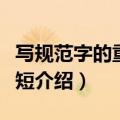 写规范字的重要性简短（写规范字的重要性简短介绍）