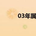 03年属什么（03年的生肖介绍）