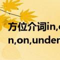 方位介词in,on,under的用法（关于方位介词in,on,under的用法简介）