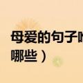 母爱的句子唯美短句（母爱的句子唯美短句有哪些）