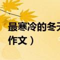 最寒冷的冬天作文（怎么最寒冷的冬天为题的作文）