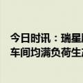 今日时讯：瑞星股份董事长、总经理谷红军：目前公司各个车间均满负荷生产