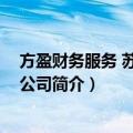 方盈财务服务 苏州有限公司（关于方盈财务服务 苏州有限公司简介）