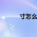 寸怎么组词（汉字寸怎么组词）