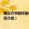 烟台万华超纤股份有限公司（关于烟台万华超纤股份有限公司介绍）
