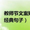 教师节文案短句干净（教师节文案短句干净的经典句子）