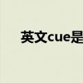 英文cue是什么意思（英文cue的意思）