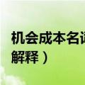 机会成本名词解释微观经济学（机会成本名词解释）