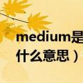medium是什么意思中文翻译（medium是什么意思）