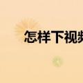 怎样下视频到百度网盘（怎样下视频）