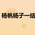 杨帆杨子一结婚视频（杨子一比杨帆大几岁）