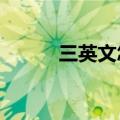 三英文怎么写?（三英文怎么写）