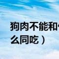 狗肉不能和什么东西一起吃?（狗肉不能和什么同吃）