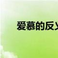 爱慕的反义词有哪些（爱慕的反义词）