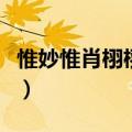 惟妙惟肖栩栩如生的区别（惟妙惟肖栩栩如生）