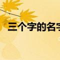 三个字的名字平仄平（三个字的名字平仄）