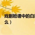 戏剧脸谱中的白脸代表什么红脸代表什么（脸谱红脸代表什么）