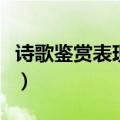 诗歌鉴赏表现手法及作用（诗歌鉴赏表现手法）