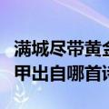 满城尽带黄金甲出自谁的作品（满城尽带黄金甲出自哪首诗）