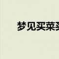 梦见买菜买肉是什么预兆（梦见买菜）