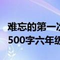 难忘的第一次六年级优秀作文（难忘的第一次500字六年级）