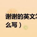 谢谢的英文怎么写thankyou（谢谢的英文怎么写）