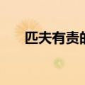 匹夫有责的夫是什么意思（匹夫有责）