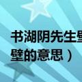 书湖阴先生壁的意思题目的意思（书湖阴先生壁的意思）