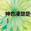 神色凄楚是什么意思?（神色凄楚是什么意思）