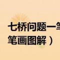 七桥问题一笔画图解怎么走顺序（七桥问题一笔画图解）