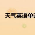 天气英语单词大全100个（天气英语单词）