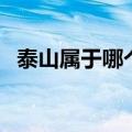 泰山属于哪个省的城市（泰山属于哪个省）