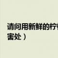 请问用新鲜的柠檬泡水喝有什么营养吗（新鲜柠檬泡水喝的害处）