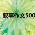 叙事作文500字优秀作文（叙事作文500字）