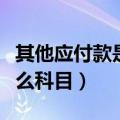 其他应付款是什么科目代码（其他应付款是什么科目）