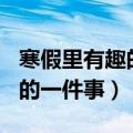 寒假里有趣的一件事作文450字（寒假里有趣的一件事）