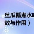 丝瓜瓤煮水喝有什么功效和作用（丝瓜水的功效与作用）