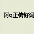 阿q正传好词好句好段（阿q正传好词好句）