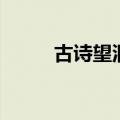 古诗望洞庭的意思（古诗望洞庭）