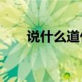 说什么道什么?（什么说什么道成语）