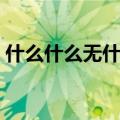 什么什么无什么四字词语（什么什么无什么）