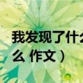 我发现了什么作文400字四年级（我发现了什么 作文）