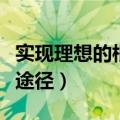 实现理想的根本途径是实践（实现理想的根本途径）