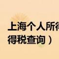 上海个人所得税查询退了多少钱（上海个人所得税查询）