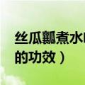 丝瓜瓤煮水喝的功效有哪些?（丝瓜瓤煮水喝的功效）